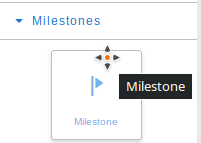 The Milestone component in the HTML editor