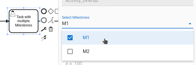 Selection of Milestones for a User Task